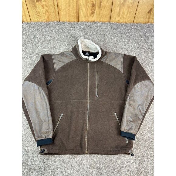 KUHL Alpenwurx Full Zip Brown Fleece Jacket Outdoor Hiking Men's Size Medium EUC - Picture 1 of 12